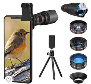 スマホ用 カメラレンズ HD22倍望遠レンズ付き スマホレンズ7点セット