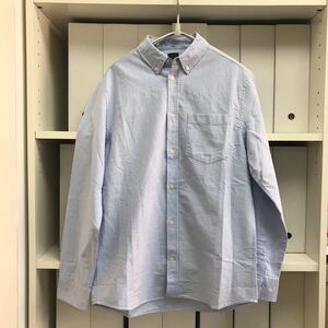 H&M ボタンダウンシャツ ブルー S 送200円 【試着のみ】 
