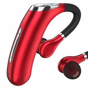 Bluetooth ヘッドセット V5.0 片耳, 超長時間通話 イヤホン, HD 通話,強力なノイズキャンセリング,マイク内蔵