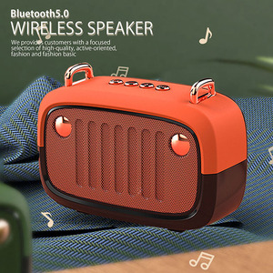 Bluetooth スピーカー スマホ ブルートゥース 小さい 小さめ ワイヤレス 無線 充電 レトロ おしゃれ iPhone 高音質 7988126 オレンジ