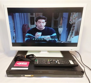 【美品】SONY ソニー blu-ray HDD ブルーレイレコーダー BD DVD BDZ-AT300S 電源ケーブル リモコン B-CASカード付き 動作品