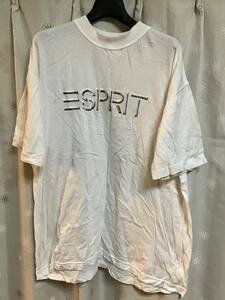 【ESPRIT/エスプリ】半袖Tシャツ/L★ホワイト★メンズ★USED