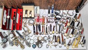 【腕時計 まとめ】懐中時計/SEIKO/CASIO/CITIZEN/BULOVA/ELGIN/NINA RICCI 他ブランド時計多数 稼働・不動まとめて ジャンク品