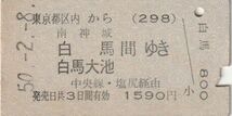 A000.東京都区内から(298)南神城　白馬　白馬大池　間ゆき　中央線・塩尻経由　50.2.8　新宿駅発行_画像1