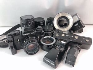 PENTAX ペンタックス LX 後期 レンズ3本 /ワインダー 交換ファインダー レフコンバータ など備品多数 セット 一眼レフ フィルムカメラ