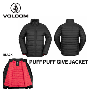 送料無料☆25%OFF☆21-22【 VOLCOM 】　ボルコム　PUFF PUFF GIVE JACKET　パフパフギブ ジャケット ダウン　BLACK　正規品