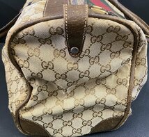 ★ GUCCI グッチ シェリーライン ボストンバッグ GG柄 ウェブライン GGスプリーム 難あり_画像3