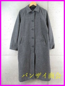 007m25* superior article. *EASTBOY East Boy flannel wool long coat 11 number / gray / lady's / woman / woman 