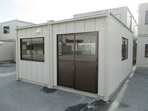 [ Saitama departure ] super house container storage room . unit house 8 tsubo used temporary prefab office work place 16 tatami real . raw . road place .. place smoking . agriculture 