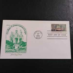 ◎アメリカ初日カバー！America First days Issue 1983 civilian conservation Corps 　　　送料84円