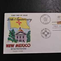 ★アメリカ初日カバー！America First days Issue New Mexico state hood 1962年　　　送料84円_画像3