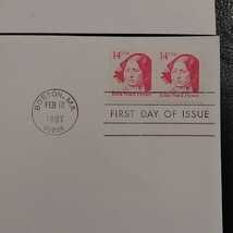 ★アメリカ初日カバー！America First days Issue 3枚セットMARY LYON Julia ward Howe メアリー・メイソン・リヨン　　　送料84円_画像3