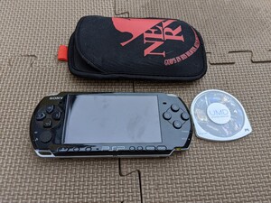 PSP3000 本体 ブラック 黒 ソフト付き モンスターハンター ケース付き