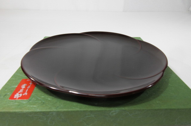 漆園 ヘギ目 菓子器 黒 塗り 五客 茶道 懐石 共箱 木箱 激安特価