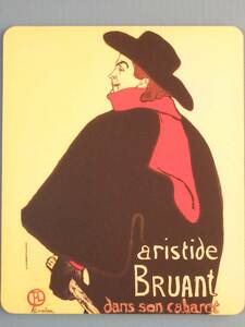 Toulouse Lautrec &#34;Aristide Bruant&#34; Mousepad (Manticore Products)