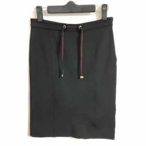 GUCCI Gucci skirt skirt tight knees on black cord attaching flexible material 