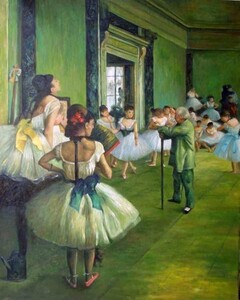 Art hand Auction Precio especial pintura al óleo Degas masterpiece_dance class ma275, cuadro, pintura al óleo, retrato