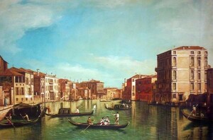 特価油絵 カナレットの名作「大運河」 MA520