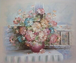 特価油絵 花瓶の花 MA2873