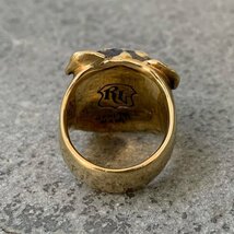 RUST LEATHER BULLDOG BOSS RING ラストレザー オリジナル ブルドッグ リング 指輪 ブラス 真鍮 アクセサリー 21号_画像4