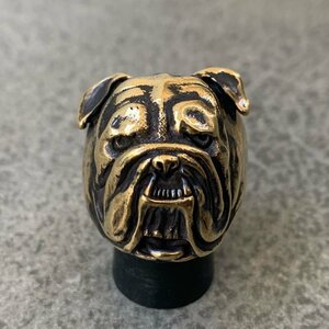 RUST LEATHER BULLDOG BOSS RING ラストレザー オリジナル ブルドッグ リング 指輪 ブラス 真鍮 アクセサリー 21号