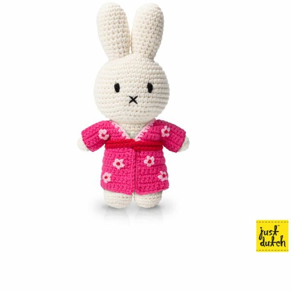 【ミッフィー　ジャストダッチあみぐるみ】和服着物ピンク着用夏　miffy