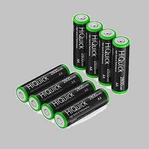 新品 電池 HiQuick T-22 充電式 単三充電池セット 単3 充電式 単3充電池 ニッケル水素 充電池 2800mAh 8本入り ケ-ス2個付き