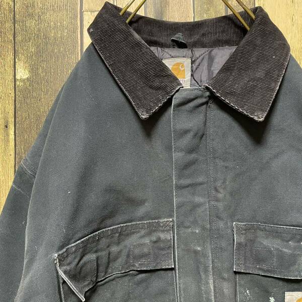 《80年代当時物》Carhartt カーハート 黒☆ジャケット 2XL