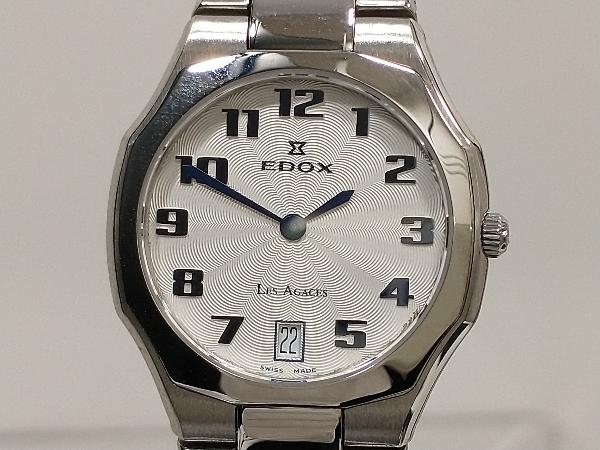 Edox EDOX LES AGACES 26010 Date Quartz Ladies Watch Silver Dial SS Store Acceptable, Brand watch, A line, Edox