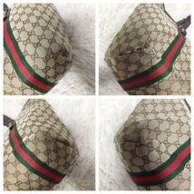 1円～美品 GUCCI グッチ トートバッグ ショルダーバッグ ハンドバッグ バック シェリーライン GG柄 肩がけ 総柄 ブランドロゴ ナイロン_画像6