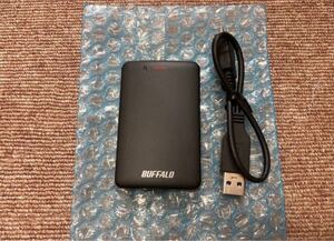 未使用品 バッファロー 外付けSSD 120GB SSD-PM120U3A-B ブラック USB3.0 ポータブルSSD