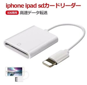 iPhone iPad SD/TFカードリーダー カメラアダプタ 変換