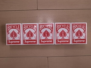 ☆ 5個セット 非売品 ノベルティ 21AW SUPREME シュプリーム Bicycle Mini Playing Cards ミニ トランプ BOX LOGO ボックスロゴ 未使用/GGG