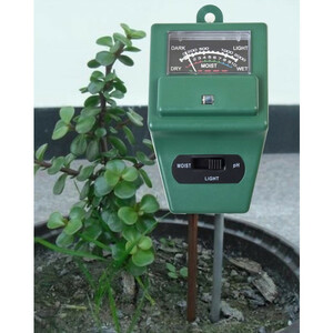 土壌ｐｈメーター ガーデニングや農業用に 簡易ｐｈ値測定器 湿度計 酸度計 光量計 土壌の酸度を簡単測定 PH31
