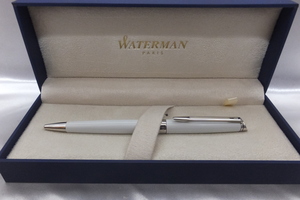WATERMAN ウォーターマン ツイスト式 ボールペン 箱付 未使用同様 美品 ホワイト系