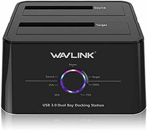 【送料無料】WAVLINK HDDスタンド USB3.0接続 2.5型 / 3.5型 SATA HDD/SSD対応 パソコンなしでHDDのまるごとコピー機能付き 16TB対応