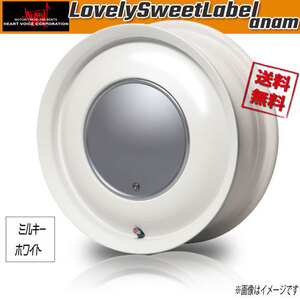 ホイール新品 4本セット HEART VOICE LovelySweetLabel anam ミルキーホワイト 15インチ 4H114.3 5J+45 マルチ12穴 業販4本購入で送料無料