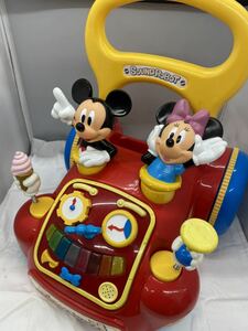 ● 19-① 手押し車 知育玩具 ベビー Disney ディズニー ミッキーマウス ミニーマウス あっちこっちウォーカー 音のでるおもちゃ