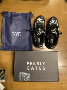 PEARLY GATES パーリーゲイツ　今期新作　シューズ　靴　ゼブラ　ゴルフシューズ　美品　26.5 一度着用　26.5cm