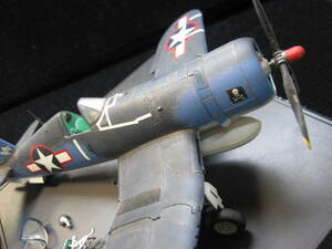 ☆ 1/48 VOUGHT　CORSAIR　プロペラアクションシ　ヴォート F4U-1 A コルセア プラモデル （補修必要です。）中古☆