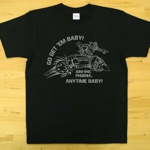 AIM-54 フェニックス 黒 5.6oz 半袖Tシャツ グレー XXXL 大きいサイズ ミリタリー F-14 トムキャット ミサイルの画像1