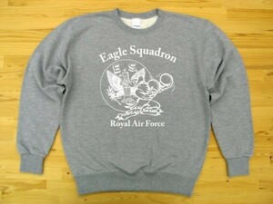 R.A.F. Eagle Squadron 杢グレー 9.7oz トレーナー 白 XL スウェット イギリス空軍 イーグル飛行中隊 U.S. AIR FORCE