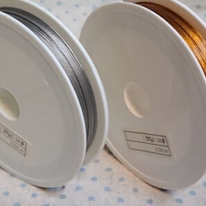 お買い得ナイロンコートワイヤー0.38mmセット(シルバー&ゴールド)長さ100m