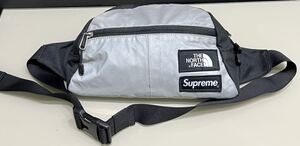正規品 シュプリーム Supreme ノースフェイス THE NORTH FACE 18psウエストバッグ Waist bag シルバー ショルダーバック