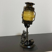 【未使用 / 即決】 舵輪 錨 アンティーク調 キャンドルランプ 操舵 ステアリングホイール CANDLE LAMP 昭和レトロ 1991年 20102-10_画像4