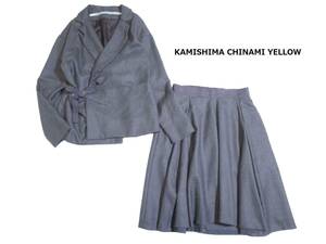 カミシマチナミ KAMISHIMA CHINAMI YELLOW お洒落☆ セットアップ スーツ 38 