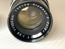 OLYMPUS PEN F 1:3.5 f=100mm E zuiko Auto-T フード ケース付 オリンパス フィルムカメラ 昭和35年販売 レトロ ヴィンテー_画像2