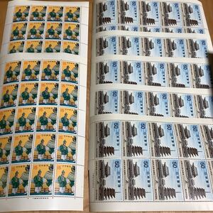 法隆寺 五重塔 平成6年 古典芸能シリーズ 雅楽 胡蝶 セット 15円 50円 未使用 切手シート スタンプ