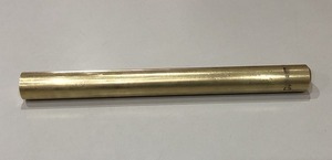 真鍮丸棒　φ25×255ｍｍ　　真鍮棒　黄銅　端材　【レターパックライト発送　370円】