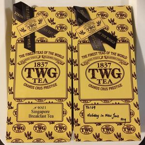 TWG茶葉50g x 2セット シンガポールブレックファースト&ホリデーインニューヨーク